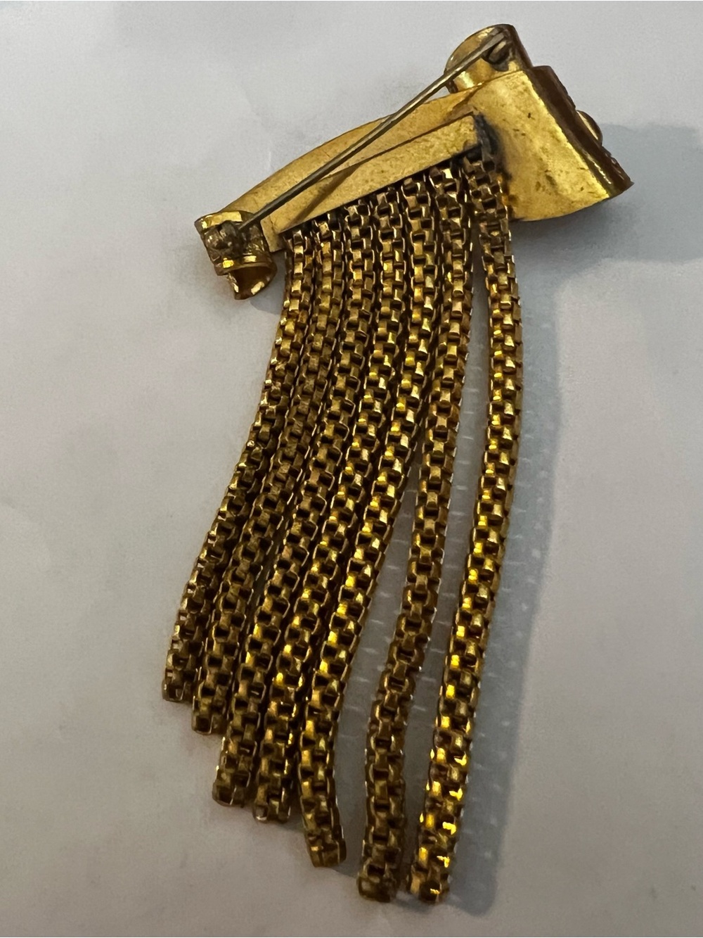 Gold Tassel Fringe Brooch Pin - Women Accessories
